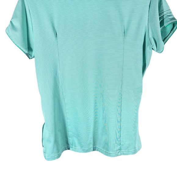 ADIDAS Clima Cool Womens Sz M Short Ruched Sleeve Golf/Activewear Top - Picture 4 of 9